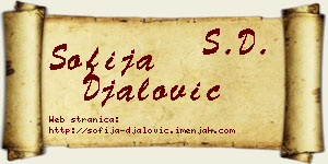 Sofija Đalović vizit kartica
